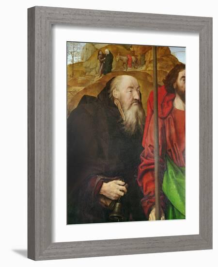 Portinari Altarpiece, Left Panel (Detail of the Head of Saint Anthony), C.1479 (Oil on Panel)-Hugo van der Goes-Framed Giclee Print