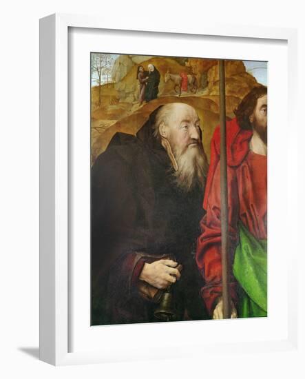 Portinari Altarpiece, Left Panel (Detail of the Head of Saint Anthony), C.1479 (Oil on Panel)-Hugo van der Goes-Framed Giclee Print