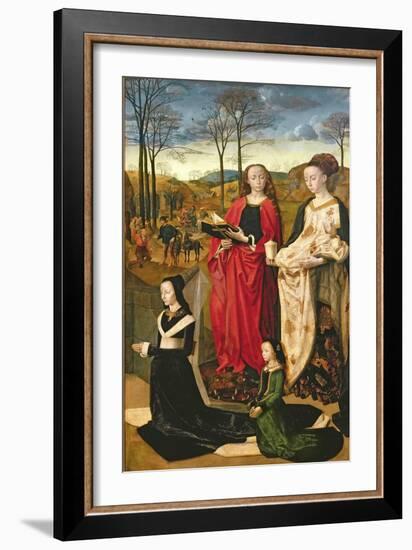 Portinari Altarpiece, St. Mary Magdalen and St. Margaret, Maria Baroncelli and Daughter, c.1479-Hugo van der Goes-Framed Giclee Print