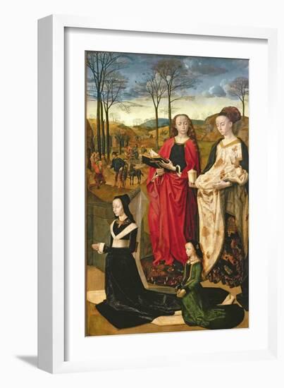 Portinari Altarpiece, St. Mary Magdalen and St. Margaret, Maria Baroncelli and Daughter, c.1479-Hugo van der Goes-Framed Giclee Print