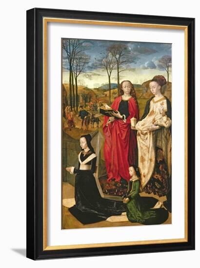 Portinari Altarpiece, St. Mary Magdalen and St. Margaret, Maria Baroncelli and Daughter, c.1479-Hugo van der Goes-Framed Giclee Print