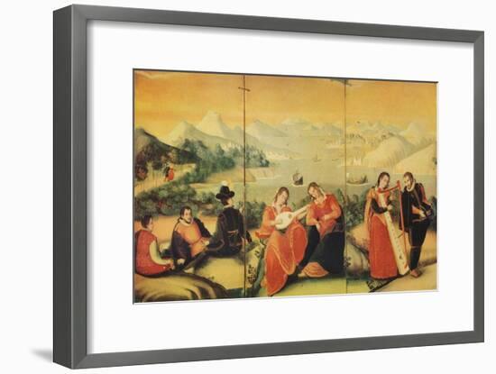 'Portion of a Japanese Folding Screen of the Keicho Period', c1600, (1936)-Unknown-Framed Giclee Print