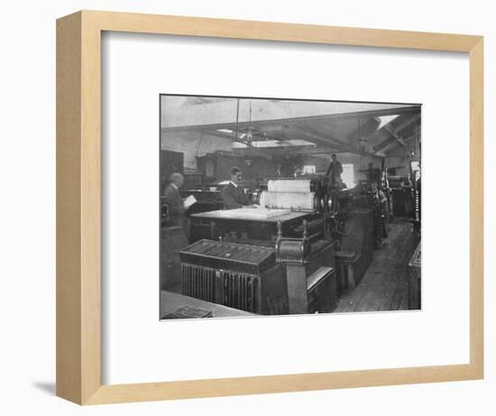 'Portion of Machine Room', 1916-Unknown-Framed Photographic Print