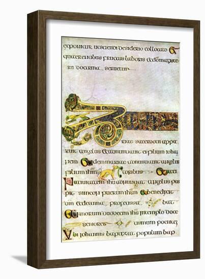 Portion of the Argument to the Gospel of St John, 800 Ad-null-Framed Giclee Print