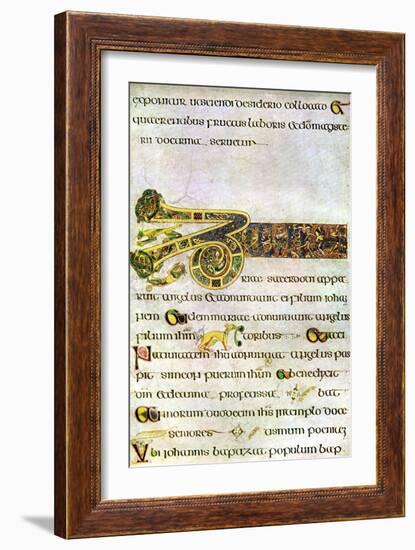 Portion of the Argument to the Gospel of St John, 800 Ad-null-Framed Giclee Print