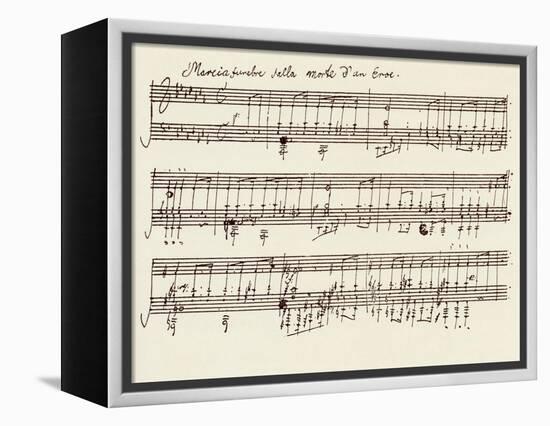 Portion of the Manuscript of Beethoven's a Flat Major Sonata, Opus 26-Ludwig Van Beethoven-Framed Premier Image Canvas