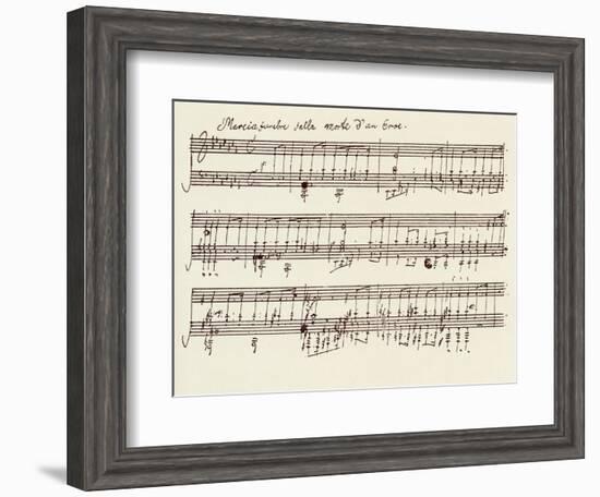 Portion of the Manuscript of Beethoven's a Flat Major Sonata, Opus 26-Ludwig Van Beethoven-Framed Giclee Print