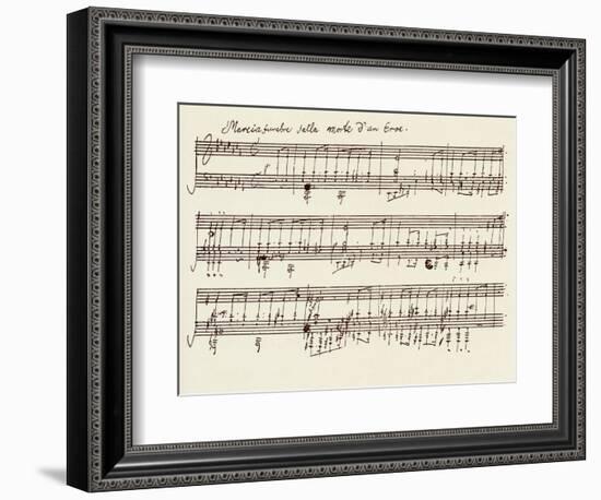 Portion of the Manuscript of Beethoven's a Flat Major Sonata, Opus 26-Ludwig Van Beethoven-Framed Giclee Print