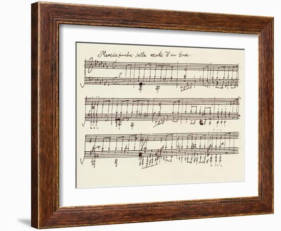 Portion of the Manuscript of Beethoven's a Flat Major Sonata, Opus 26-Ludwig Van Beethoven-Framed Giclee Print