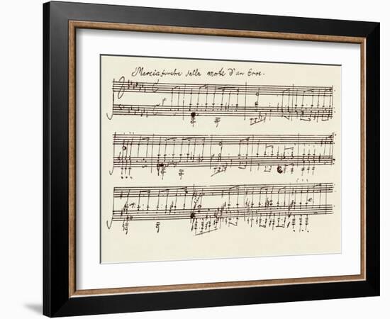 Portion of the Manuscript of Beethoven's a Flat Major Sonata, Opus 26-Ludwig Van Beethoven-Framed Giclee Print