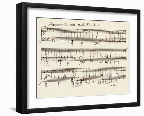 Portion of the Manuscript of Beethoven's a Flat Major Sonata, Opus 26-Ludwig Van Beethoven-Framed Giclee Print