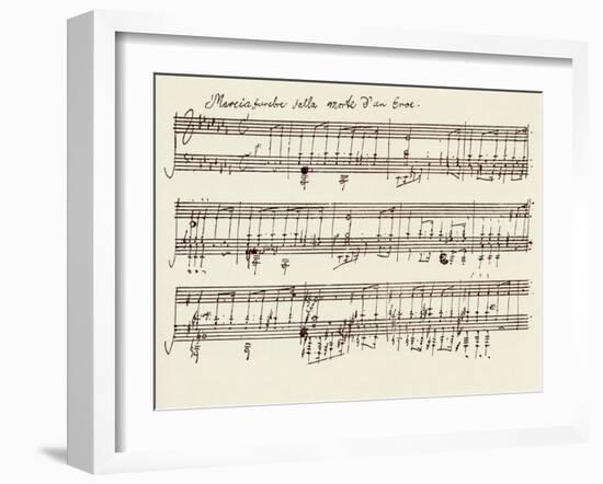 Portion of the Manuscript of Beethoven's a Flat Major Sonata, Opus 26-Ludwig Van Beethoven-Framed Giclee Print