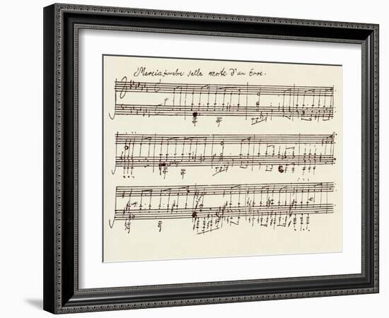 Portion of the Manuscript of Beethoven's a Flat Major Sonata, Opus 26-Ludwig Van Beethoven-Framed Giclee Print