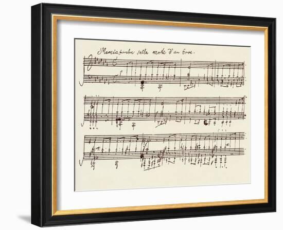 Portion of the Manuscript of Beethoven's a Flat Major Sonata, Opus 26-Ludwig Van Beethoven-Framed Giclee Print