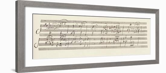 Portion of the Manuscript of Beethoven's Sonata in A, Opus 101-Ludwig Van Beethoven-Framed Giclee Print