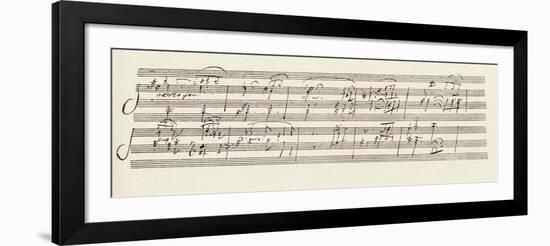 Portion of the Manuscript of Beethoven's Sonata in A, Opus 101-Ludwig Van Beethoven-Framed Giclee Print