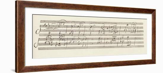 Portion of the Manuscript of Beethoven's Sonata in A, Opus 101-Ludwig Van Beethoven-Framed Giclee Print