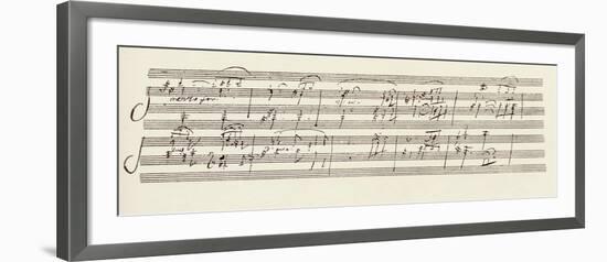 Portion of the Manuscript of Beethoven's Sonata in A, Opus 101-Ludwig Van Beethoven-Framed Giclee Print