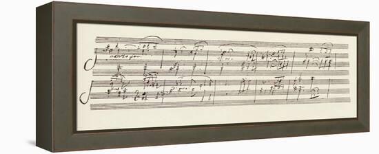 Portion of the Manuscript of Beethoven's Sonata in A, Opus 101-Ludwig Van Beethoven-Framed Premier Image Canvas