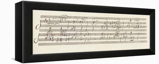 Portion of the Manuscript of Beethoven's Sonata in A, Opus 101-Ludwig Van Beethoven-Framed Premier Image Canvas