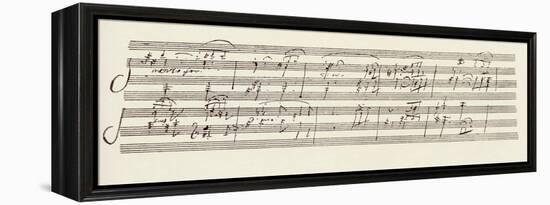 Portion of the Manuscript of Beethoven's Sonata in A, Opus 101-Ludwig Van Beethoven-Framed Premier Image Canvas
