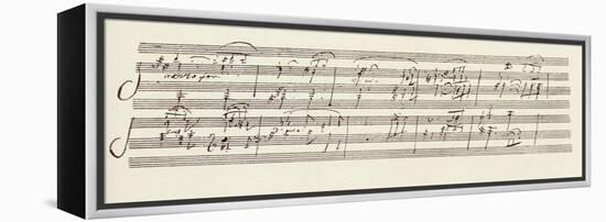 Portion of the Manuscript of Beethoven's Sonata in A, Opus 101-Ludwig Van Beethoven-Framed Premier Image Canvas