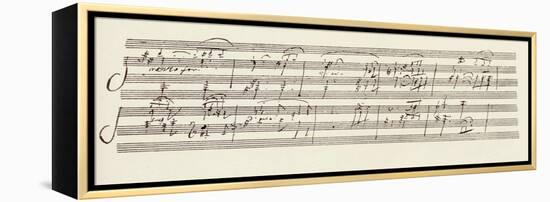 Portion of the Manuscript of Beethoven's Sonata in A, Opus 101-Ludwig Van Beethoven-Framed Premier Image Canvas