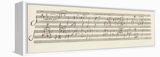 Portion of the Manuscript of Beethoven's Sonata in A, Opus 101-Ludwig Van Beethoven-Framed Premier Image Canvas