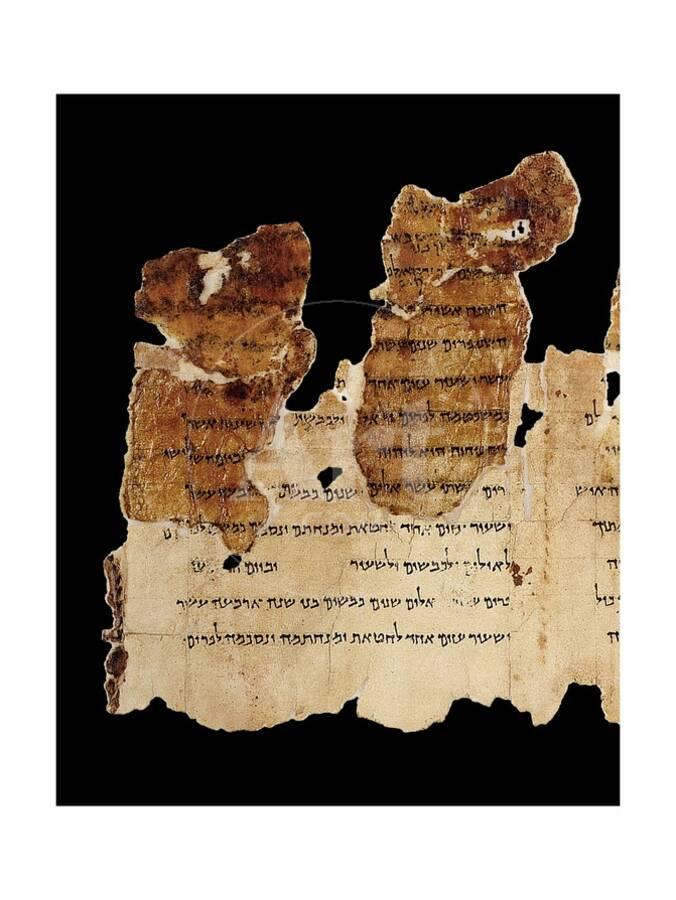 Portion Of The Temple Scroll Dead Sea Scrolls Qumran Giclee Print By Artcom - 