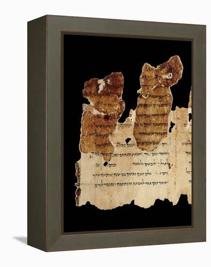 Portion of the Temple Scroll, Dead Sea Scrolls, Qumran-null-Framed Premier Image Canvas