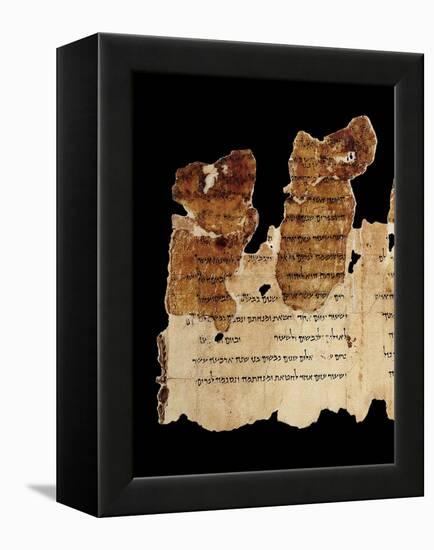 Portion of the Temple Scroll, Dead Sea Scrolls, Qumran-null-Framed Premier Image Canvas