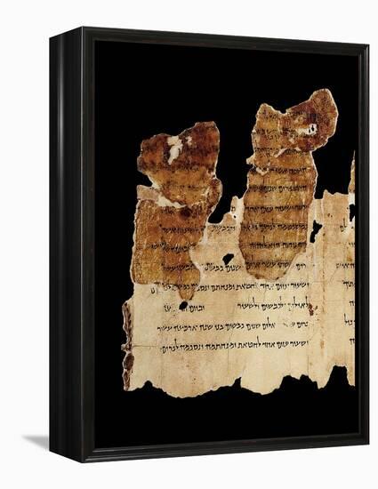 Portion of the Temple Scroll, Dead Sea Scrolls, Qumran-null-Framed Premier Image Canvas