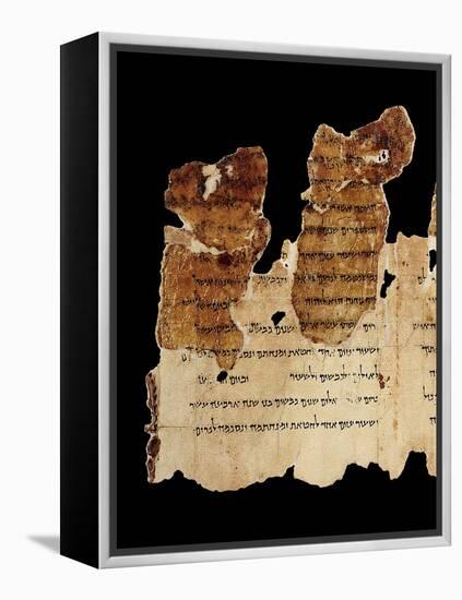 Portion of the Temple Scroll, Dead Sea Scrolls, Qumran-null-Framed Premier Image Canvas