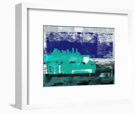 Portland Abstract Skyline II-Emma Moore-Framed Art Print
