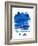 Portland Brush Stroke Skyline - Blue-NaxArt-Framed Art Print