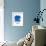Portland Brush Stroke Skyline - Blue-NaxArt-Framed Art Print displayed on a wall