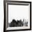 Portland City Skyline - Black-NaxArt-Framed Art Print