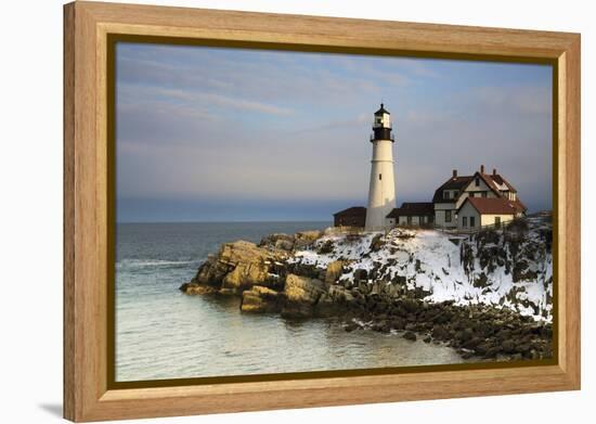 Portland Head Light, Cape Elizabeth, Casco Bay, Maine, USA-Michel Hersen-Framed Premier Image Canvas