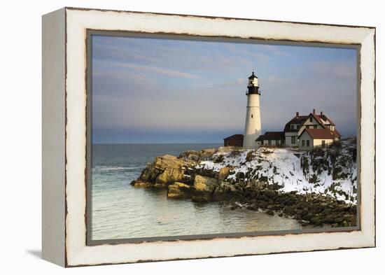 Portland Head Light, Cape Elizabeth, Casco Bay, Maine, USA-Michel Hersen-Framed Premier Image Canvas