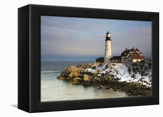 Portland Head Light, Cape Elizabeth, Casco Bay, Maine, USA-Michel Hersen-Framed Premier Image Canvas