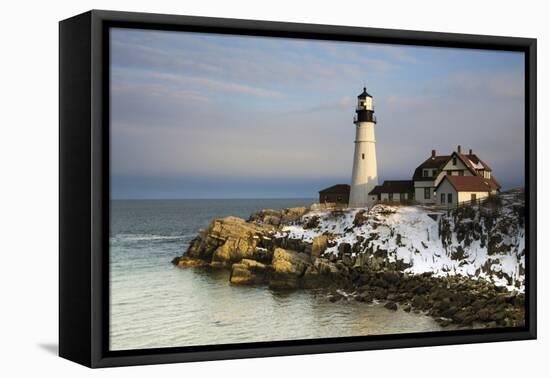 Portland Head Light, Cape Elizabeth, Casco Bay, Maine, USA-Michel Hersen-Framed Premier Image Canvas