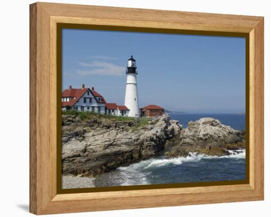 Portland Head Light, Cape Elizabeth, Maine-Keith & Rebecca Snell-Framed Premier Image Canvas