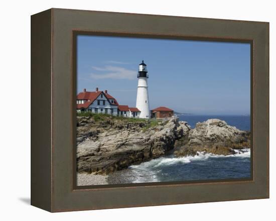 Portland Head Light, Cape Elizabeth, Maine-Keith & Rebecca Snell-Framed Premier Image Canvas