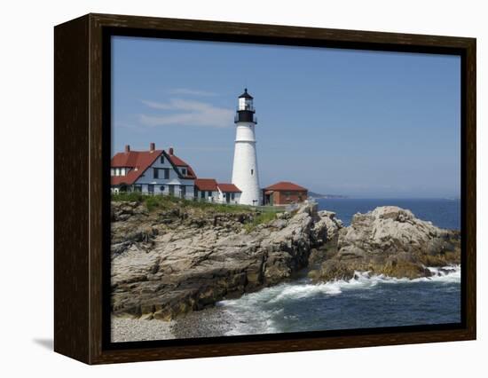 Portland Head Light, Cape Elizabeth, Maine-Keith & Rebecca Snell-Framed Premier Image Canvas