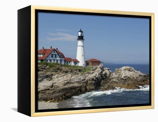 Portland Head Light, Cape Elizabeth, Maine-Keith & Rebecca Snell-Framed Premier Image Canvas