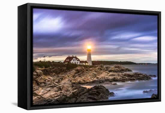 Portland Head Light in Cape Elizabeth, Maine, USA-Sean Pavone-Framed Premier Image Canvas