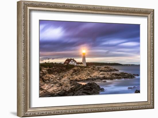 Portland Head Light in Cape Elizabeth, Maine, USA-Sean Pavone-Framed Photographic Print