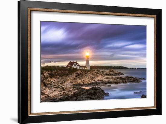 Portland Head Light in Cape Elizabeth, Maine, USA-Sean Pavone-Framed Photographic Print