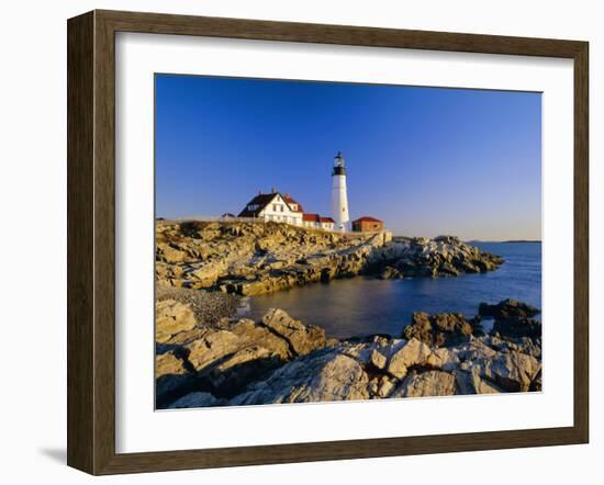 Portland Head Lighthouse, Cape Elizabeth, Maine, New England, USA-Roy Rainford-Framed Photographic Print
