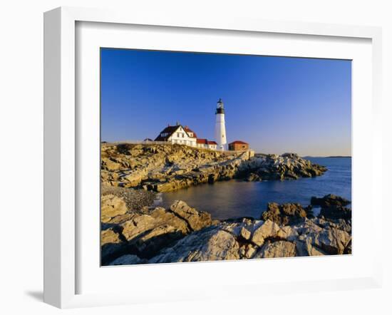 Portland Head Lighthouse, Cape Elizabeth, Maine, New England, USA-Roy Rainford-Framed Photographic Print